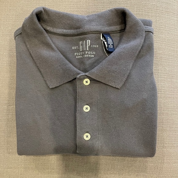 GAP gray cotton pique polo shirt - Picture 4 of 5